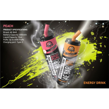 Perangkat vape sekali pakai AE bar 6000puffs